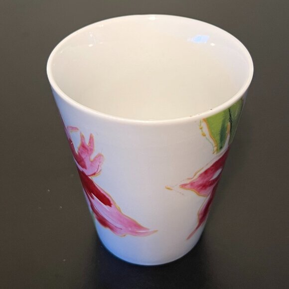 Paula Deen AMARYLLIS Mauve Pink Floral Ceramic Teacup Coffee Cup Mug - Picture 7 of 10